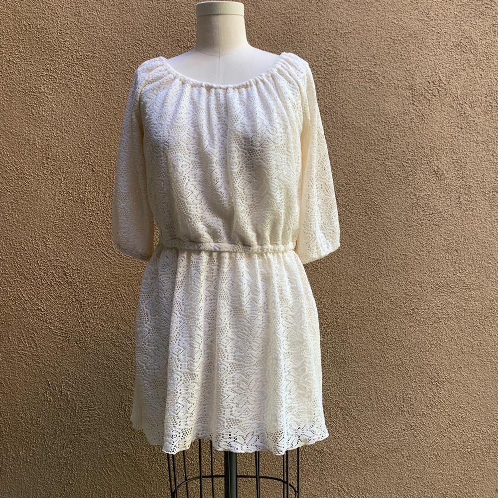 HeartSoul Womens Cream Dress Sz M US
